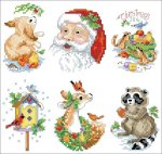 (image for) Santa & Animals Ornaments